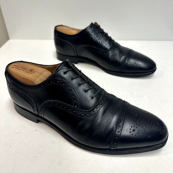 VERY GOOD Alfred Sargent x Brooks Brothers Oxford Cap Toe Bal Black Calf 9 main image 6